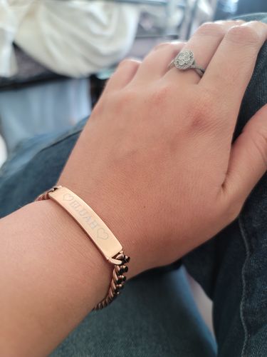 Customer photo review of 8mm Cuban Link ID Bracelet