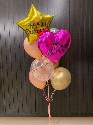 Customer photo review of Personalized 18-Inch Heart Shaped Foil Balloon In Mixed Bouquet