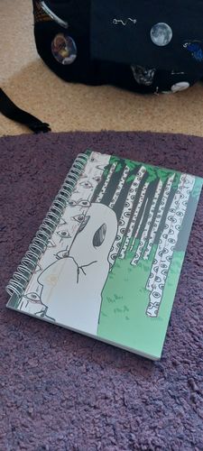 Customer photo review of Forest Peaking Ghost Reusable Large Sticker Book