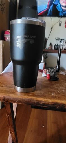 Customer photo review of 30oz Insulated Tumbler w/ Lid THREE DESIGNS: Lingcod, Yellowtail, Dungeness Crab