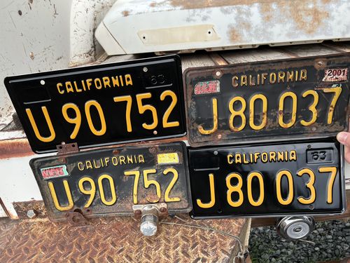 Customer photo review of 1967 CALIFORNIA LICENSE PLATE 6"x12" (156.5mm x 305mm)