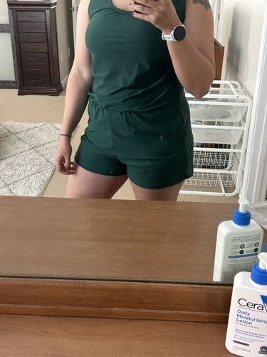 Customer photo review of sage swim romper