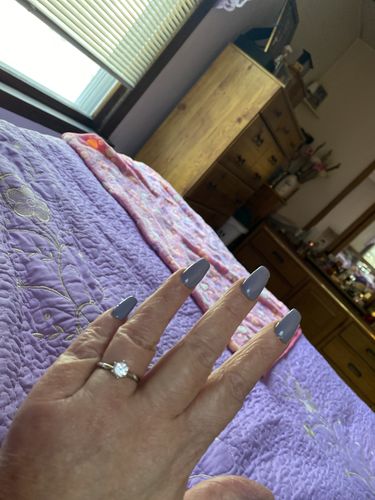 Customer photo review of Moissanite Series Fashion Six Prong Sterling Silver Ring
