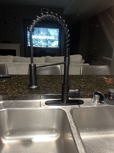 Customer photo review of Spiro Single-Hole Kitchen Faucet with Pull-Down Spring Spout