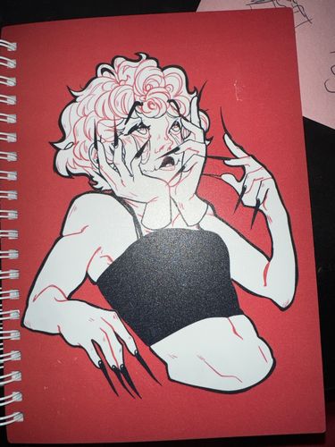 Customer photo review of Droopy Eye Girl Medium Sticker Book