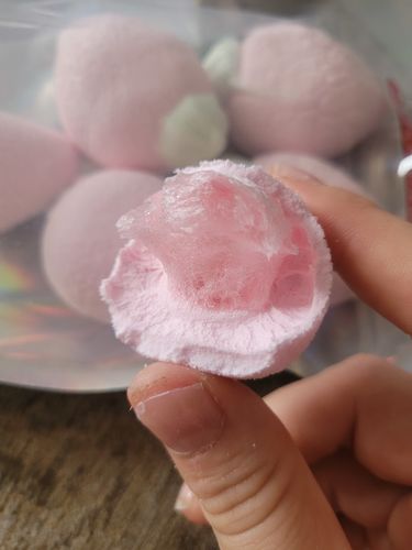 Customer photo review of Freeze Dried Jelly Filled Strawberries