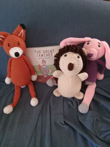 Customer photo review of The Great Crochet Animal Rescue Illustrated Book & Bunny Crochet Pattern