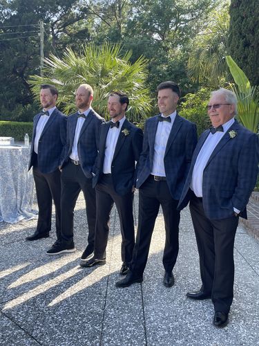 Customer photo review of The Azul- Feather Bow Tie