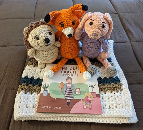 Customer photo review of The Great Crochet Animal Rescue Illustrated Book & Bunny Crochet Pattern