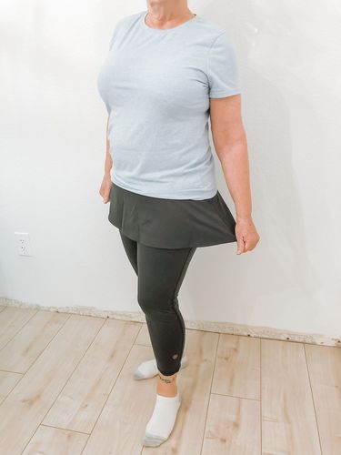 Customer photo review of Complete Coverage Skirted Legging -Angle Flared Style