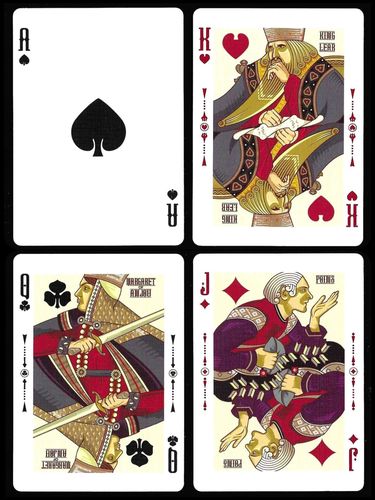 Customer photo review of Shakespeare (Burgundy) Playing Cards