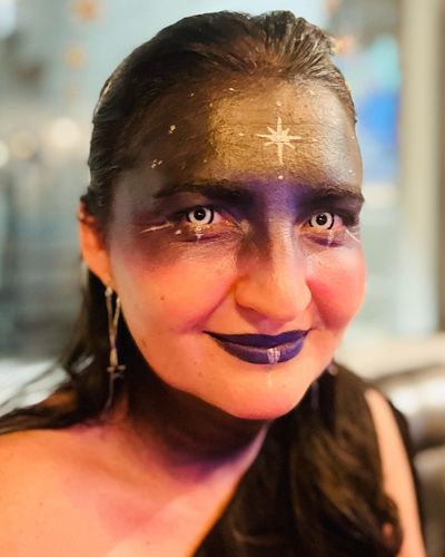 Customer photo review of PRIMAL ® Werewolf III - White Colored Contact Lenses