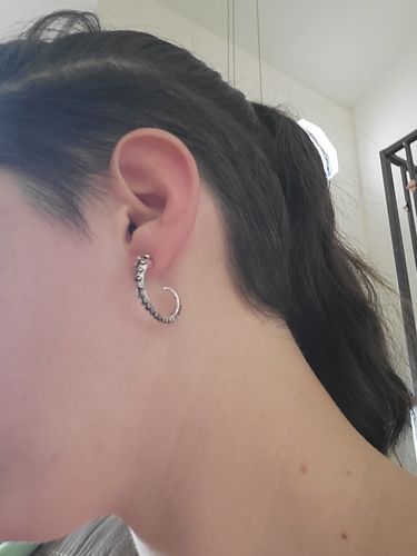 Customer photo review of Kraken's Tentacles Earrings