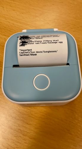 Customer photo review of Inkless Sticker Printer