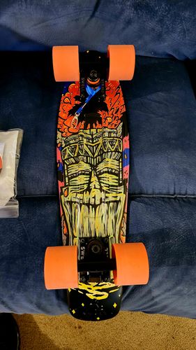 Customer photo review of Swell Cruiser Skateboard Complete 22" - Tiki Volcano