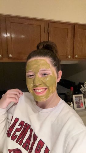 Customer photo review of See Spot Run | Face Mask