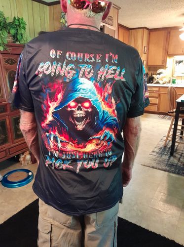 Customer photo review of OF COURSE I'M GOING TO HELL REAPER ALL OVER PRINT - YHDU1906233