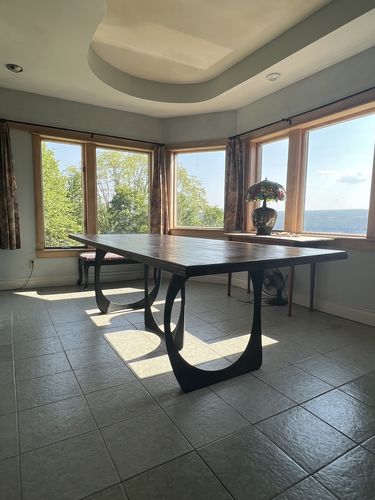 Customer photo review of Metal Table Legs - 422 Oria - 26W, 28H inch - Set of 2 pcs - Flowyline