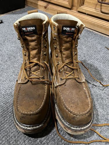 Customer photo review of 6 Inch Moc Steel Toe Boot