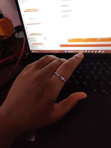 Customer photo review of Silver Deeply in Love Ring