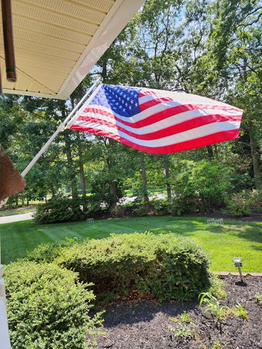 Customer photo review of Statesman American Flag Set With Nylon American flag - Our Best Set
