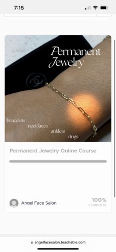 Customer photo review of Online Course Permanent Jewelry