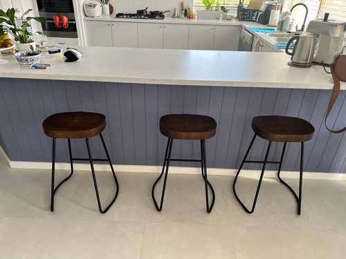 Customer photo review of Georgia Wooden Bar Stool 65cm Mahogany