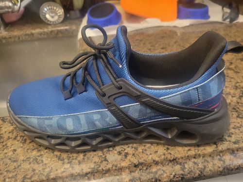 Customer photo review of Italy Running Shoes Mesh - "Forza Italia" Navy