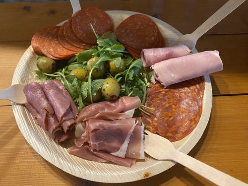 Customer photo review of 10" (25cm) Round Disposable Plates Palm Leaf Bamboo Plates