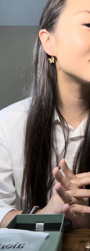 Customer photo review of Mini Butterfly Clip On Earrings