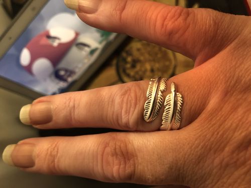 Customer photo review of Feather From An Angel Ring