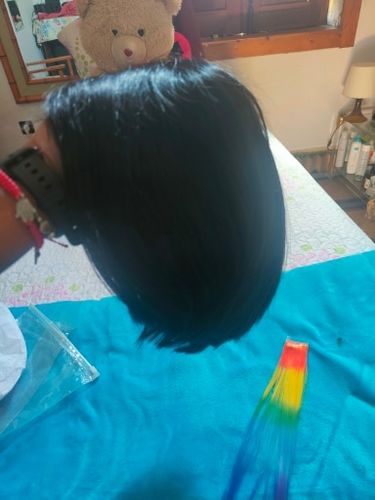 Customer photo review of No Sew In, No Glue Bob Wig U Part Wig/ V Part Wig