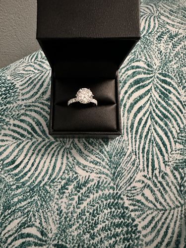 Customer photo review of PAIGE MOISSANITE RING