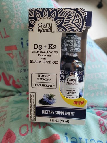 Customer photo review of Gurunanda Cold Pressed Black Seed Oil with Vitamin D3 & K2