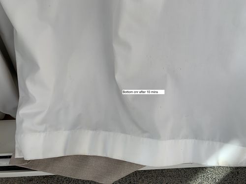 Customer photo review of Curtain Wizard Instant Mould & Mildew Remover