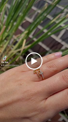 Customer video review of Double Hollow Cross And Infinity Ring