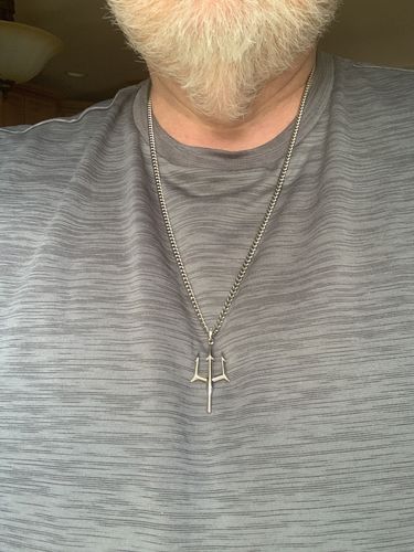 Customer photo review of Trident Pendant - White Gold