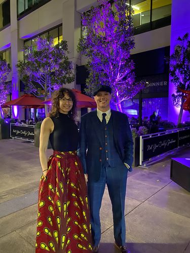 Customer photo review of Retro Blue Check Tweed 3 Piece Suit