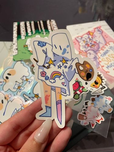Customer photo review of Cute Ghost Stickers! : V2