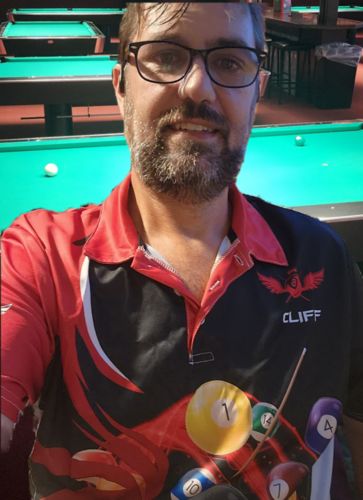 Customer photo review of Maxcorners Red Black Billiard Customized Name, Team Name 3D Shirt