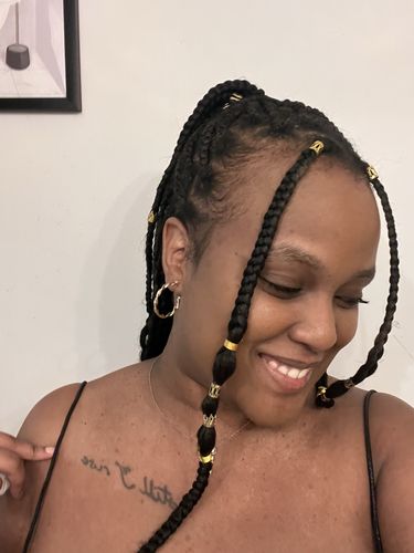 Customer photo review of Gold Talia Hoop Clip-On Earrings