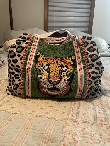 Customer photo review of Forestry Leopard Embellished Tote