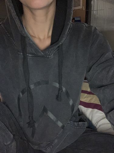 Customer photo review of The Hemp Oversized Hoodie in Vintage Black