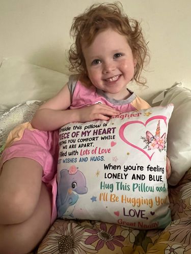 Customer photo review of Personalized Granddaughter Daughter Sea Animals Hug This Pillow