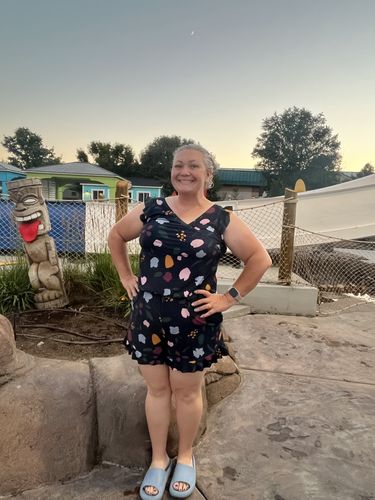 Customer photo review of ginger swim romper