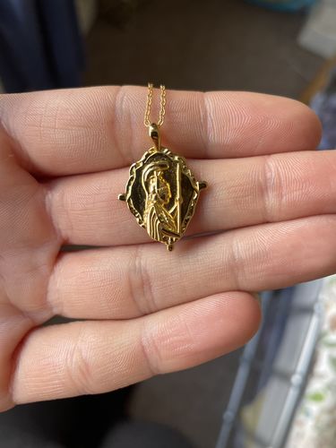 Customer photo review of Goddess Athena Necklace