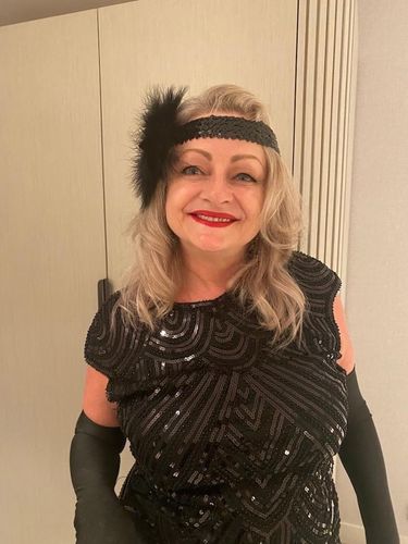 Cara T. review of 1920s Black Mable Flapper Dress image 1 out of 1