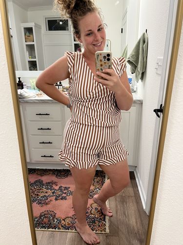 Customer photo review of ginger swim romper