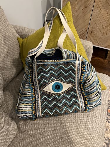 Customer photo review of Grecian Nights Evil Eye Tote