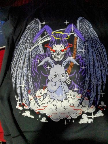 Customer photo review of Guardian Angel Tee (Front + Back Print)